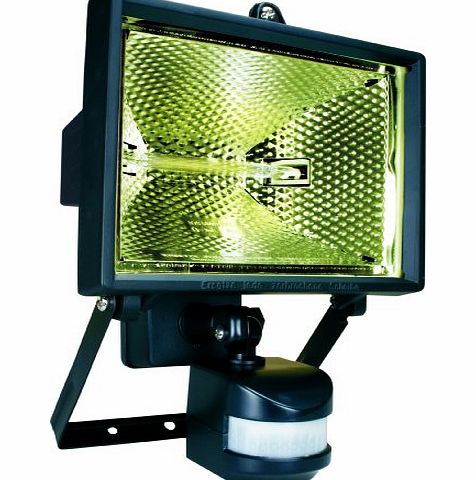 Byron ES400 400W Halogen Floodlight with Motion Detector- Black