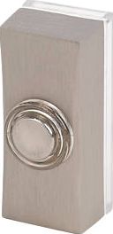 Byron, 1228[^]80940 Wired Bell Push Brushed Nickel 25 x 20 x