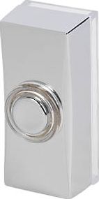Byron, 1228[^]66230 Wired Bell Push Chrome 25 x 20 x 60mm 66230