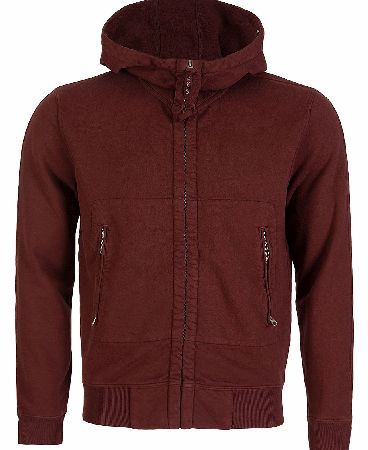 C.P Company Red Goggle Hooded Top Red
