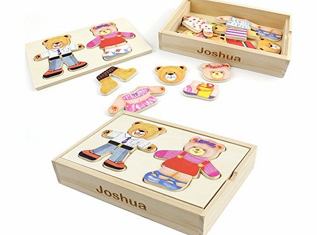 C.P.M. Dress Up Bears Wooden Puzzle Gifts, and, Cards Easter, Gift, Idea Puzzles, Jigsaw Personalised