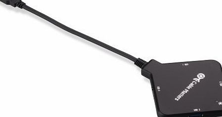 Cable Matters 4-Port SuperSpeed USB 3.0 Mini ``Quad`` Hub in Black