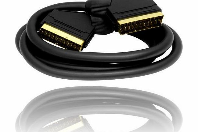 Cable Mountain 0.75m 24K Gold Plated 21 Pin RGB SCART Lead Cable