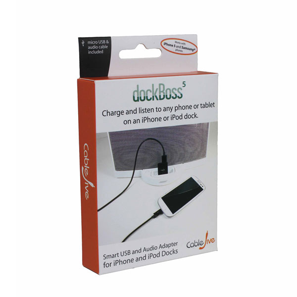 CableJive dockBoss 5 for iPhone 5 - charge and listen to