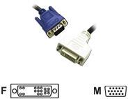 CABLES TO GO 2M DVI A FEMALE TO HD15 MALE