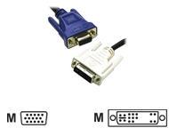 CABLES TO GO 3M DVI A MALE TO HD15 MALE