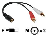 CABLES TO GO 6IN 3.5MM STEREO FEMALE TO 2