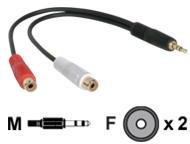 CABLES TO GO 6IN 3.5MM STEREO MALE TO 2