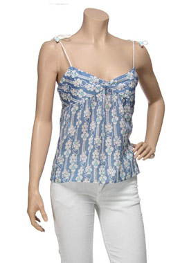 Cacharel Blue Flower Print Top by Cacharel