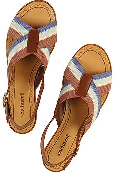 Cacharel Striped Flat Sandals