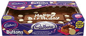 Cadbury Buttons Happy Birthday Cake Traybake -