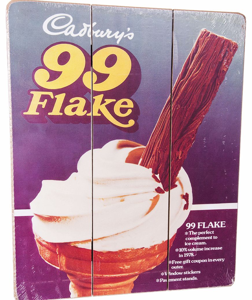 Cadburys 99 Flake Wooden Sign