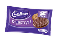 Cadbury chocolate digestive biscuits, wrapped