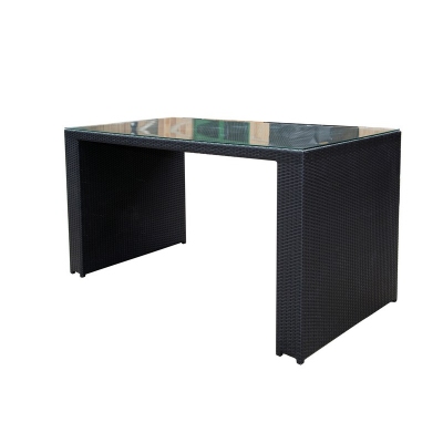 Wicker  Furniture on Cadix Black Wicker Large Bar Table   Review  Compare Prices  Buy