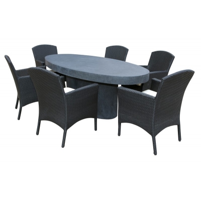 Cadix Grandelight Lightweight Oval Terrazzo Table (210cm x 100cm)
