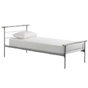 Cadiz Single Bed, Silver And Airsprung Wembury