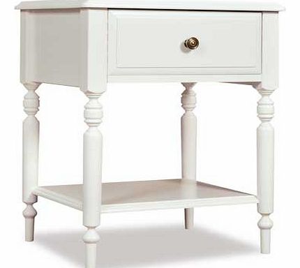 1 Drawer Open Bedside Chest - Off White