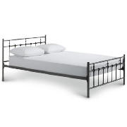 Double Bed Frame with, Black Airsprung