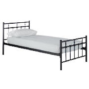 Caen Single Bed Frame, Black with Nestledown