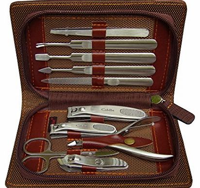 caidie Luxury Stainless Steel Manicure Set Super Face and Nail Beauty (10 in 1)