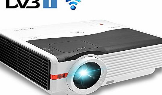 CAIWEI Home Cinema Projector DVB-T Android Wifi Multimedia 5000 Lumens 1280X800 HD Support 1080p LED LCD Projector for Macbook PC Laptop Gaming
