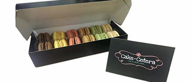 Cake Cetera Delicious Box of 12 French Macaroons NEXT DAY DELIVERY - Cake Cetera- Perfect gift idea for Valentines women and men, him or her
