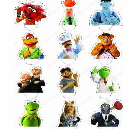 Cakeshop 12 x PRE-CUT Disney The Muppets Stand Up Edible Cake Toppers - Premium Wafer Paper