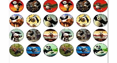 CakeThat 24 Kung Fu Panda Edible Wafer Paper Cup Cake Toppers