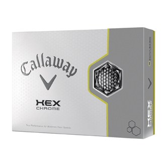 Callaway Golf Callaway Hex Chrome Yellow Golf Balls (12 Balls)