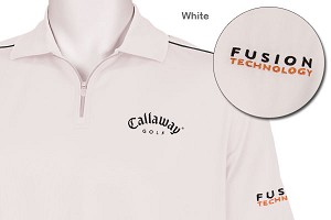 Callaway Golf Short Sleeve 1/2 Zip Fusion Polo Shirt