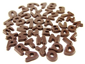 Callebaut Chocolate letters and numbers