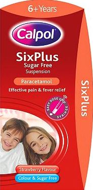 Calpol, 2041[^]10032864 Six Plus Sugar Free Suspension 100ml