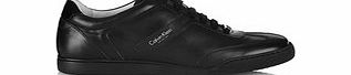Calvin Klein Black leather logo detail sneakers