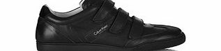 Calvin Klein Black leather Velcro sneakers