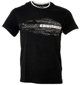 Black T-Shirt with Printed Design