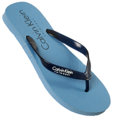 Calvin Klein Blue Rubber Flip Flops