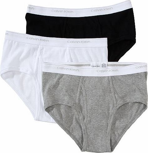 Calvin Klein Briefs (3 Pack) (34``, Black White & Grey)