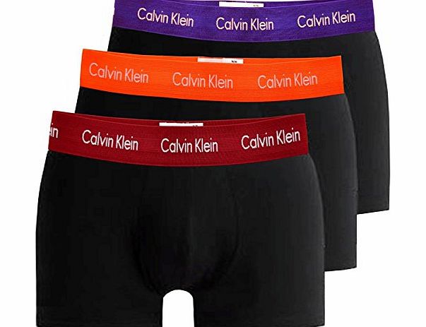 Calvin Klein  3 PACK COTTON STRETCH TRUNKS (Large, BLACK/MULTI)