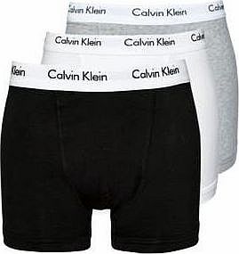 Calvin Klein  3 PACK COTTON STRETCH TRUNKS (Large, GREY/WHITE/BLACK)