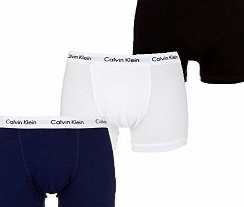 Calvin Klein  3 PACK COTTON STRETCH TRUNKS (Small, BLACK WHITE NAVY)