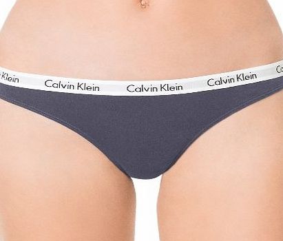Calvin Klein Carousel Thong in Black or White (X-Small, Black)