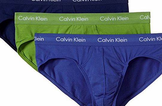 Calvin Klein Cotton Stretch 3 Pack Hip Brief, Fresh Lime/Cobalt Water/Primal Medium Fresh Lime/Cobalt Water/Primal