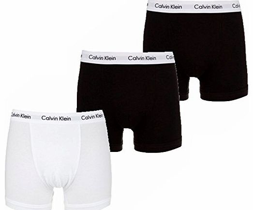 Calvin Klein Cotton Stretch 3-Pack Trunk U2662G (Medium, Black/White/Black)