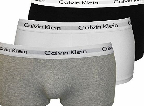 Calvin Klein Cotton Stretch Low Rise Trunk Black/White/Grey 3 Pack