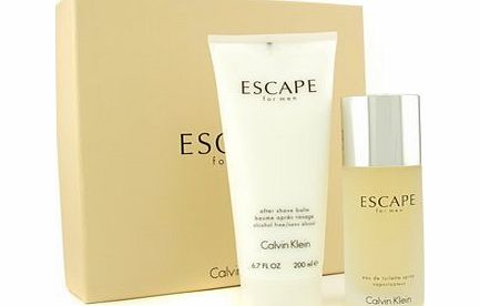 Calvin Klein Escape Coffret: Eau De Toilette Spray 100ml/3.4oz   After Shave Balm 200ml/6.7oz - 2pcs