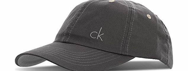 Mens CK Vintage Twill Baseball Cap Headwear - Charcoal