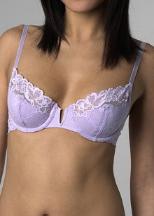 Lace Concept underwired half cup padded bra