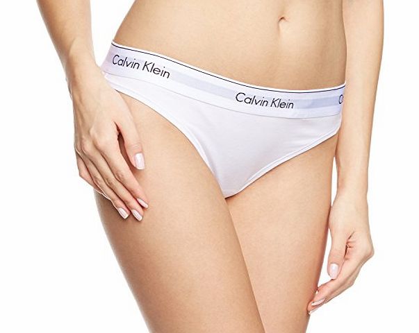 Calvin Klein Logo Thong in White (Large)
