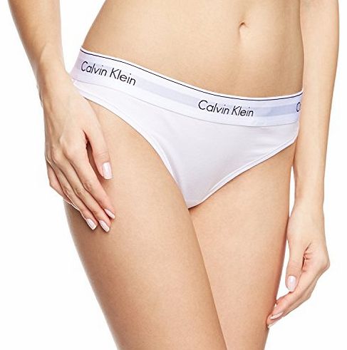 Calvin Klein Logo Thong in White (Small)
