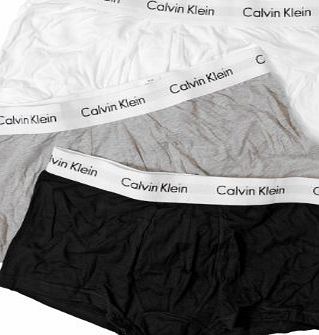 Calvin Klein Low Rise Trunks 3er Boxershorts white grey black (M)